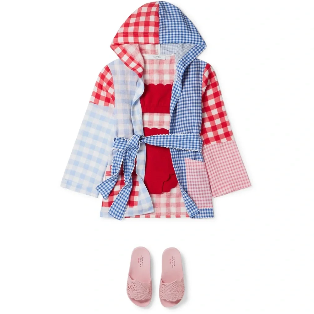 Marysia Swim | kids gingham linen jacket cover up